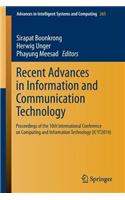 Recent Advances in Information and Communication Technology