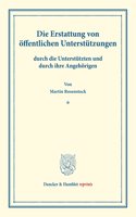 Die Erstattung Von Offentlichen Unterstutzungen