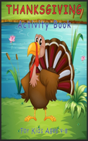 Thanksgiving activity Book For Kids Ages 4-8