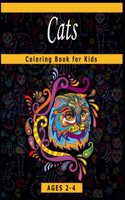 Cats Coloring Book for Kids Ages 2-4