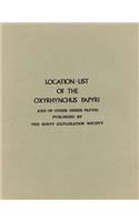 Location-List of the Oxyrhynchus Papyri and of Other Greek Papyri