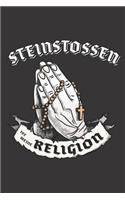 Steinstossen Ist Meine Religion: DIN A5 6x9 I 120 Seiten I Blanko I Notizbuch I Notizheft I Notizblock I Geschenk I Geschenkidee