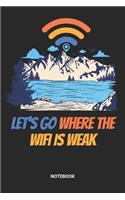 Let's Go Where The Wifi Is Weak Notebook