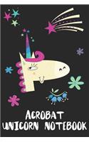 Acrobat Unicorn Notebook