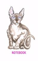 Notebook: Sphinx Cat - Lined, Empty Journal for Your Personal Recipe Compilation - 6x9'', 110 Pages