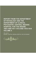 Report from the Department of Pathology and the Department of Clinical Psychiatry, Central Indiana Hospital for the Insane. 1903-1906-1917-1918 and 19: (English)