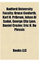 Radford University Faculty: Bruce Conforth, Karl H. Pribram, Jehan Al Sadat, George Ella Lyon, Daniel Crozier, Eric H. Du Plessis(English)