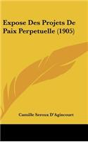 Expose Des Projets de Paix Perpetuelle (1905)