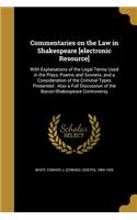 Commentaries on the Law in Shakespeare [Electronic Resource]