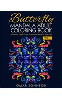 Butterfly Mandala Adult Coloring Book Vol 1