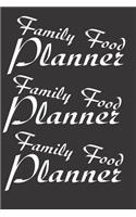 family food planner: cooking notebook for planning, gift for family ...