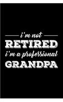 I'm Not Retired A Professional Grandpa: Blank Lined Notebook Journal for Work, School, Office - 6x9 110 page