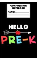 Composition Notebook Hello Pre-K