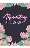 Manifesting All 2020: Pink Floral, 7x 10 Weekly/Monthly Planner January 2020-December 2020, Calendar + Organizer for Productivity