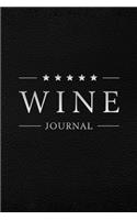 Wine Journal: Wine Tasting Notebook & Diary - Black Leather Design(10 Gifts for Wine Lovers)