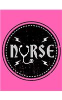 Nurse Lightning Journal: 150 Sheets Wide Ruled Composition Paper