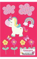 Unicorn Composition Notebook: Pink Unicorn Notebook for Girls Boys School