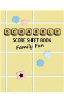 Scrabble Score Sheet Book Family Fun: Oversized 100 Score Sheet Book for 4 Players with Letter Count Chart.