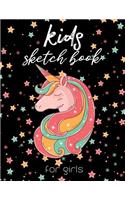 Kids Sketch Book for Girls: Blank Paper for Drawing Kids Girls Doodling & Drawing Artist Edition Best for Beginner