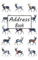 Address Book: Cute Deer Addresses Book with Names, Address, Birthday, Phone Number, Work, Email, Social Media and Notes