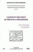 L'Auteur Et Son Public Au Temps de la Renaissance