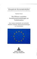 Die Effizienz Staatlicher Investitionsentscheidungen Im Verkehrssektor