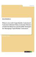 What to do with Unprofitable Customers? Customer Lifetime Value, Customer Metrics of Adverse Behavior, and Feasible Strategies for Managing Unprofitable Customers