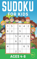 Sudoku For Kids Ages 4-8: Sudoku 6x6, Level: Easy, Medium, Difficult with Solutions. Hours of games.