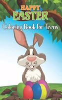 Happy Easter Coloring Book For Teens: 50 Easy and Simple Designs for seniors and beginners - Gift for Adults and Teens . Vol-1