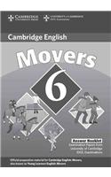 Cambridge Young Learners English Tests 6 Movers Answer Booklet: Examination Papers from University of Cambridge ESOL Examinations