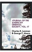 Journal of the American Oriental Society, Vol. 17