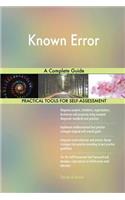 Known Error A Complete Guide