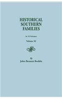 Historical Southern Families. in 23 Volumes. Volume XI