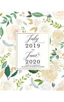 July 2019 to June 2020, Weekly & Monthly Academic Splendid Planner