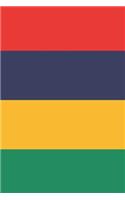 Mauritius Flag Notebook - Mauritian Flag Book - Mauritius Travel Journal: Medium College-Ruled Journey Diary, 110 page, Lined, 6x9 (15.2 x 22.9 cm)