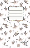 Notebook blank: Vogel-Design - A4 format - 112 pages - notebook with register - ideal as diary, sketchbook, sketchbook, drawing book or empty colouring book