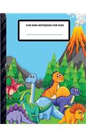 Fun Dino Notebook for Kids: Boys' and Girls Fun Handwriting and Printing Practice Notebook for Grades K-2-3