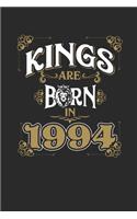 Kings Are Born In 1994: Graph Paper Notebook / Journal (6" X 9" - 5 Squares per inch - 120 Pages) - Birthday Gift Idea