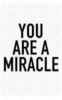 You Are a Miracle: A 6x9 Inch Matte Softcover Journal Notebook with 120 Blank Lined Pages and an Uplifting Positive and Motivaitonal Cover Slogan