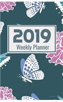 2019 Weekly Planner Butterfly Design