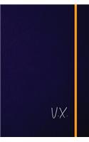 V.X.: Classic Monogram Lined Notebook Personalized With Two Initials - Matte Softcover Professional Style Paperback Journal Perfect Gift for Men and Women