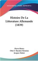 Histoire de La Litterature Allemande (1839)