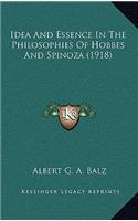 Idea And Essence In The Philosophies Of Hobbes And Spinoza (1918)