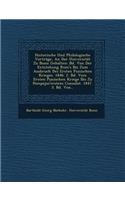 Historische Und Philologische Vortrage, an Der Universitat Zu Bonn Gehalten
