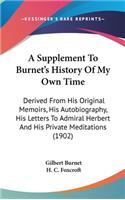 Supplement To Burnet's History Of My Own Time