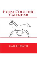 Horse Coloring Calendar: (English)