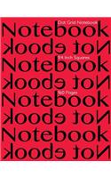 Dot Grid Notebook 1/4 Inch Squares 160 pages: Notebook Not Ebook with red cover, 8.5"x11" 1/4 inch dot grid graph paper, perfect bound, ideal for structuring sketches
