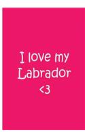 I Love My Labrador - Pink Notebook / Extended Lined Pages / Soft Matte: An Ethi Pike Collectible: Pets