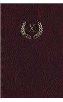 Monogram "x" Grid Notebook: 150 Page Journal Notebook Sketchbook