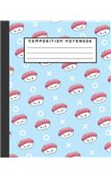 Composition Notebook: Cute Kawaii Happy Sushi Pattern Notebook and Journal with Lined Ruled Paper Pages for Girls and Boys, Perfect for Writing Notes and Exercise
